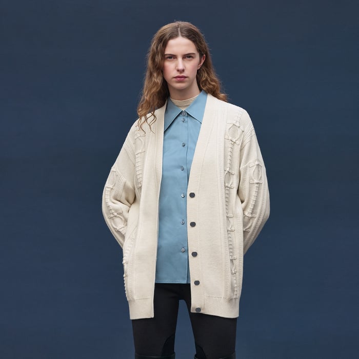Blanc Naturel Buttoned Cardigan