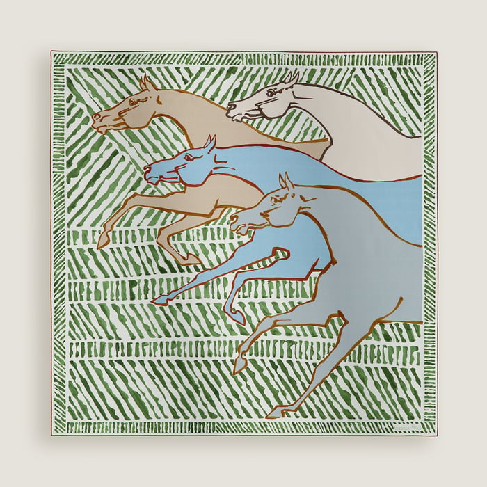Au Triple Galop Double Face Scarf 90