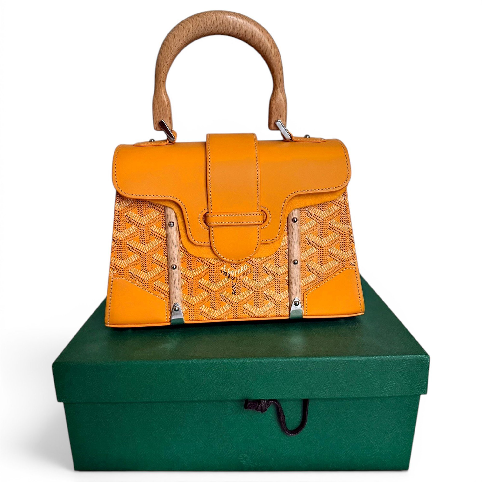 Goyard Saïgon leather handbag