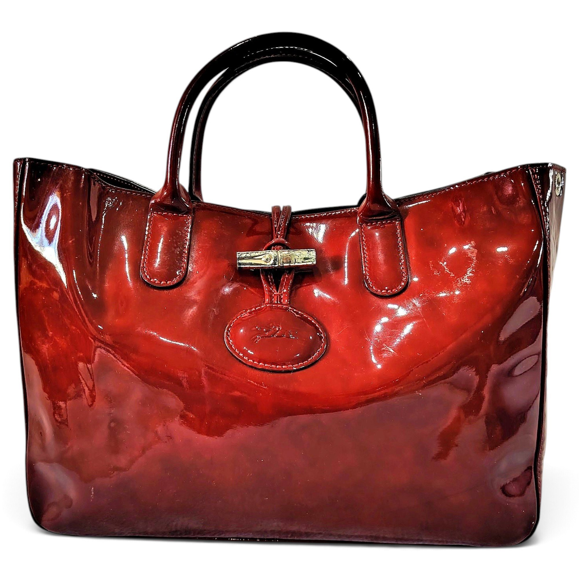 Roseau patent leather tote