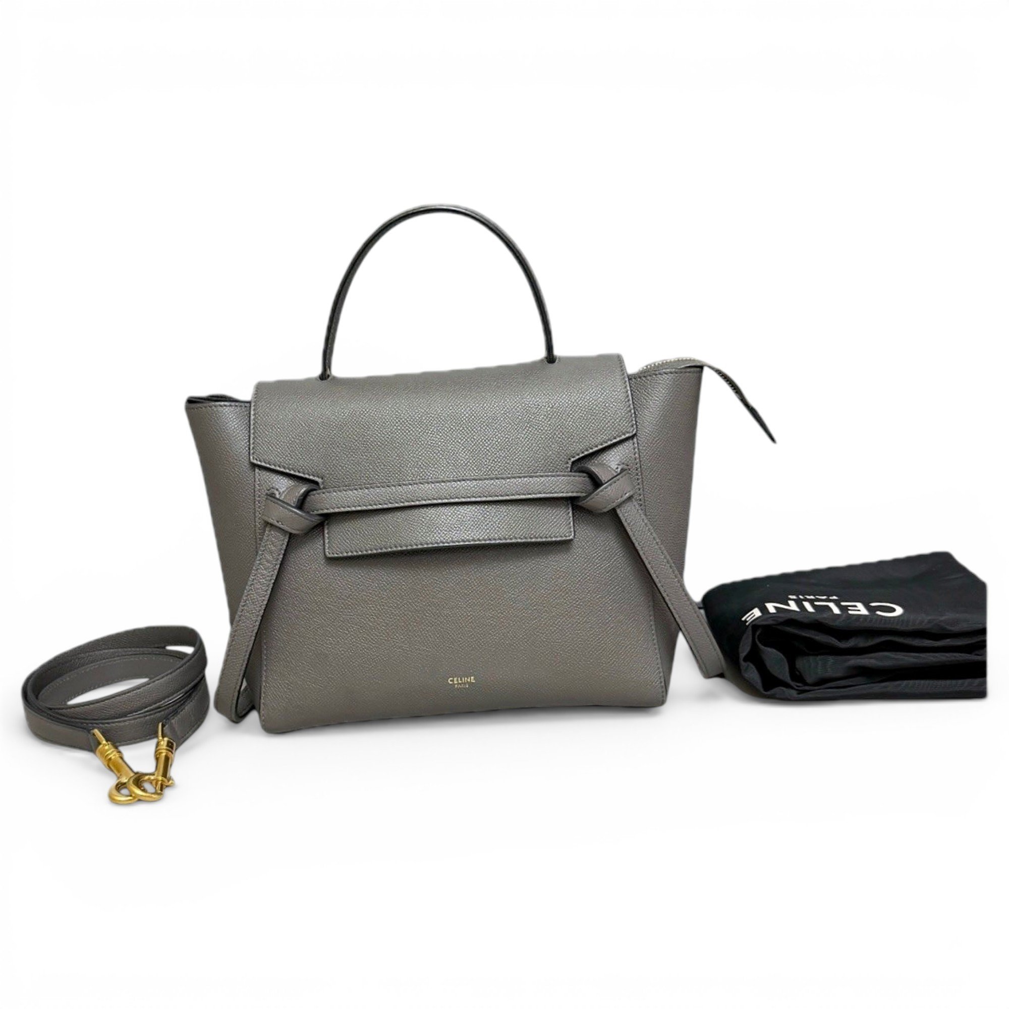 Belt leather handbag