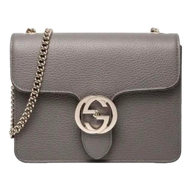 Interlocking leather bag