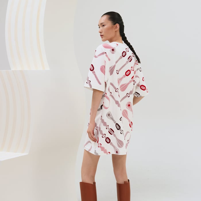 Blanc Naturel "Coaching Remix" Loose Fit Dress