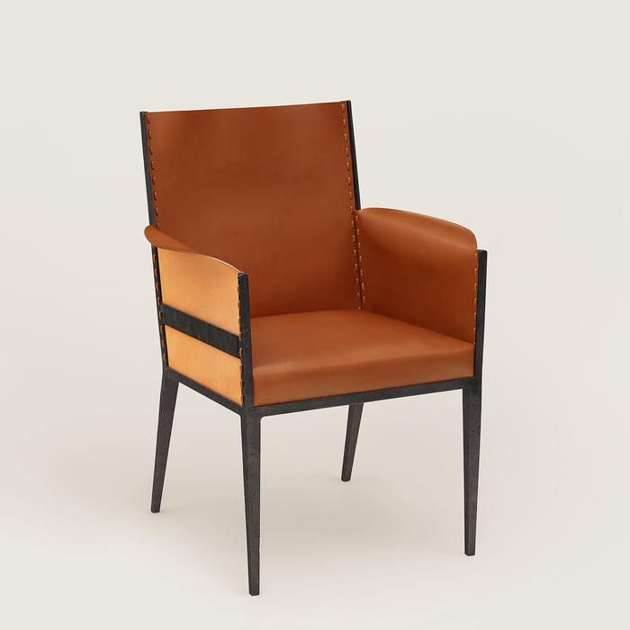 Naturel Reeditions J.-m. Frank Par Hermès Wrought Iron Armchair