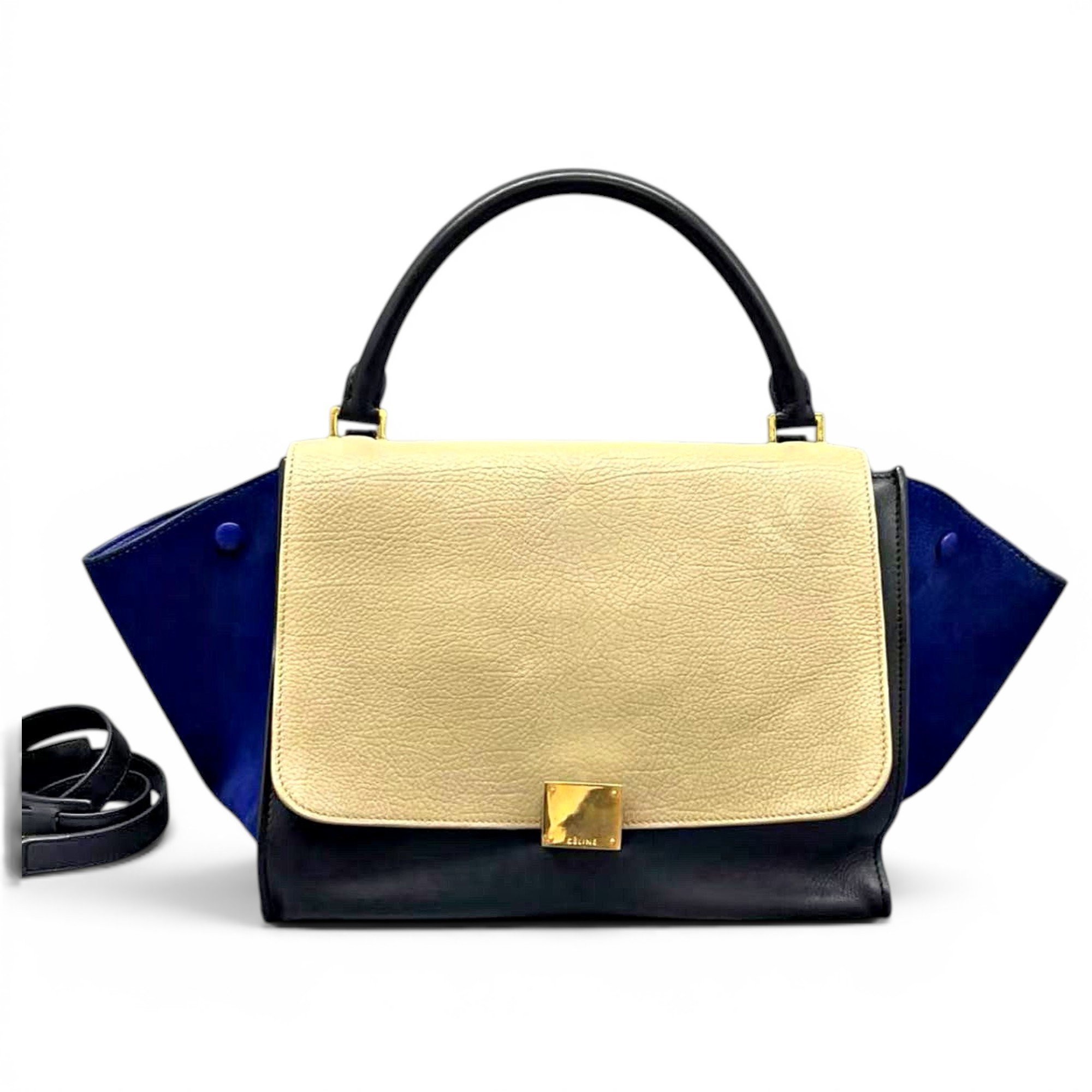 Trapèze leather tote