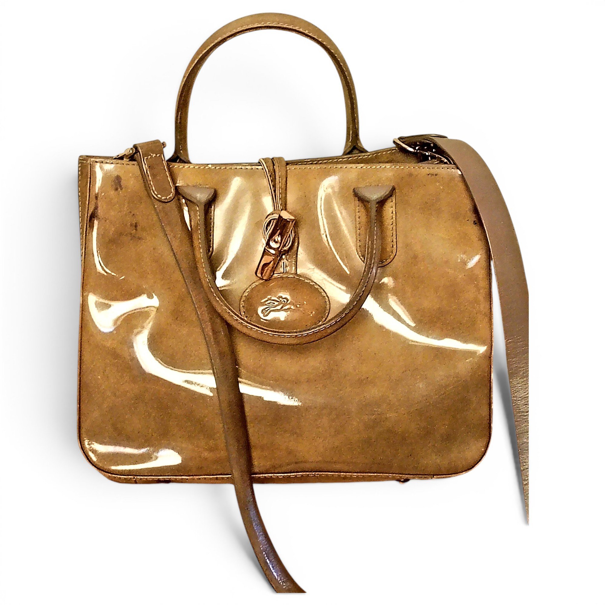 Roseau patent leather handbag