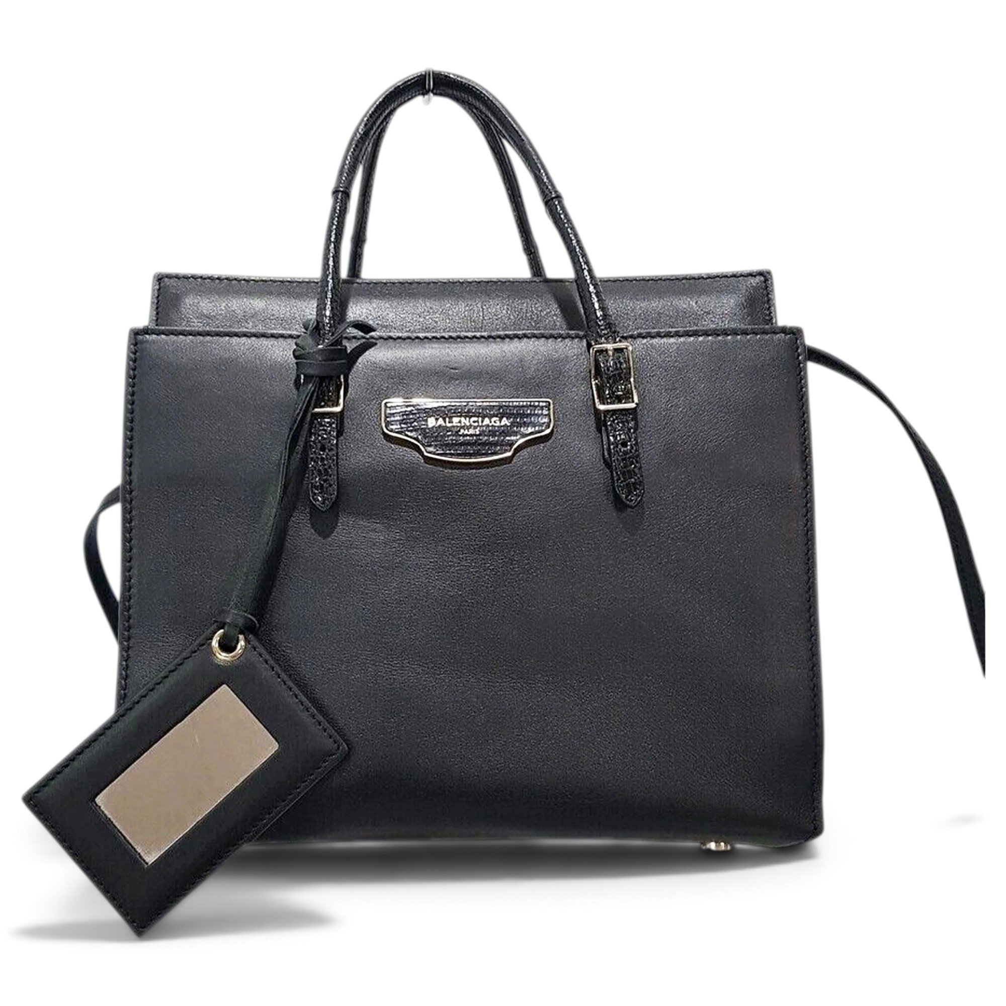 City leather handbag