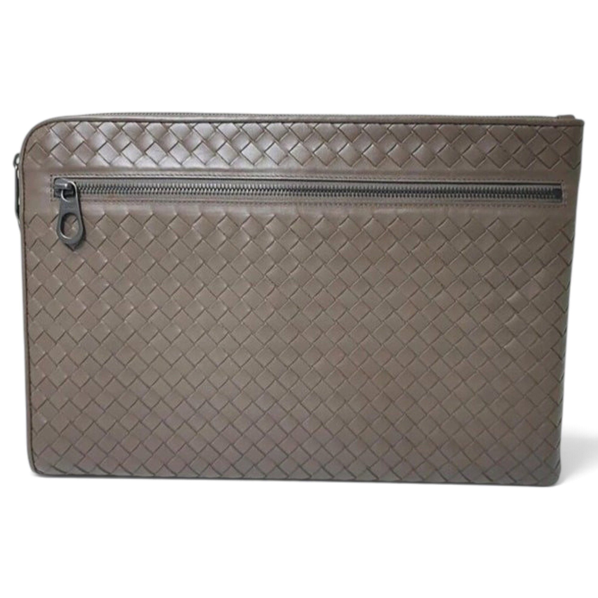 Leather clutch bag