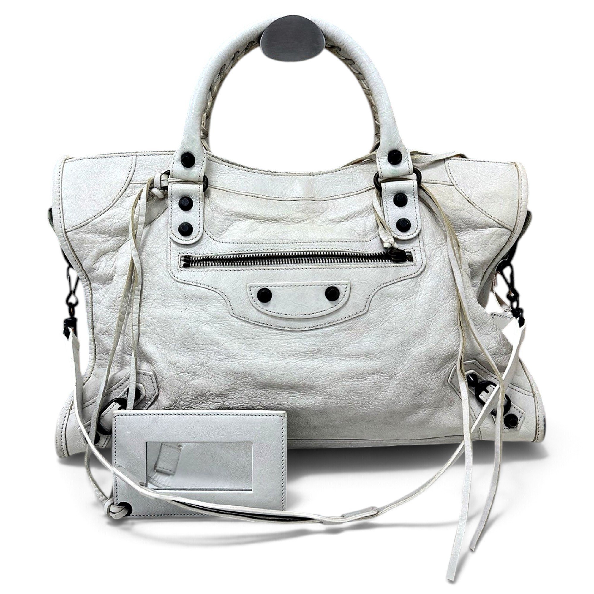 City leather handbag