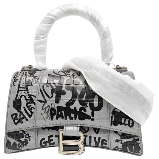 Hourglass leather crossbody bag