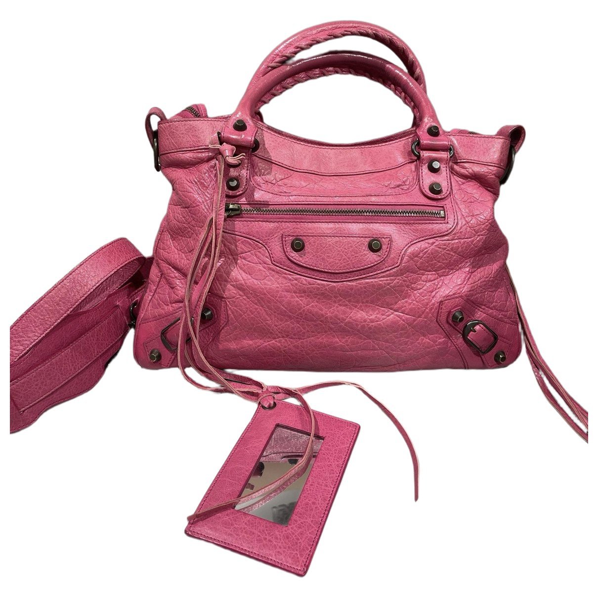 City leather handbag