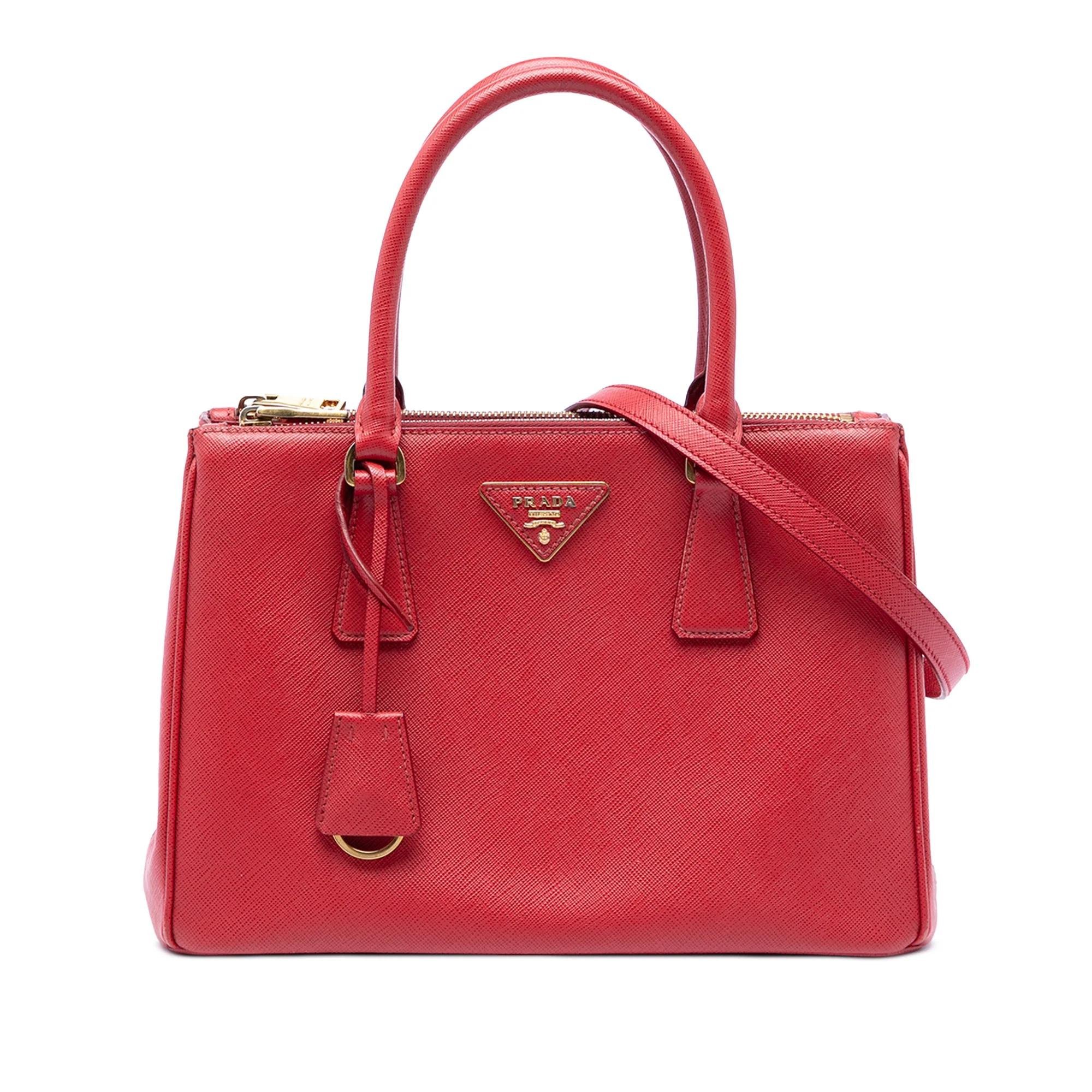 Double leather satchel