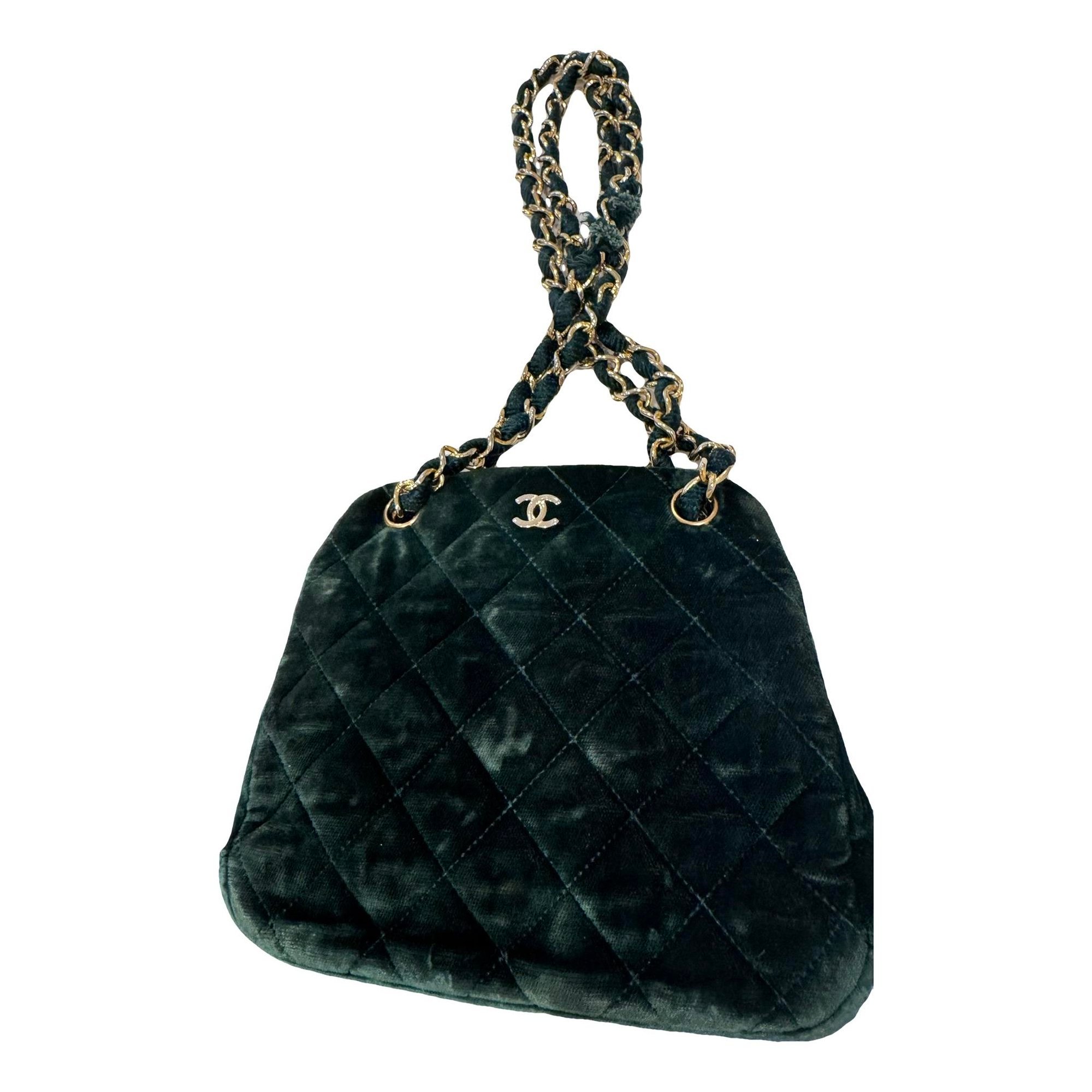 Velvet clutch bag