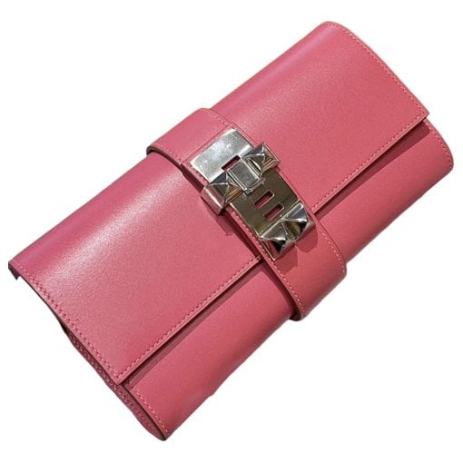 Médor leather clutch bag