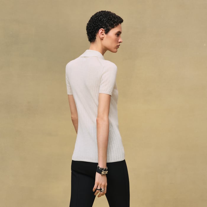 Blanc Naturel Short-sleeve Polo Shirt