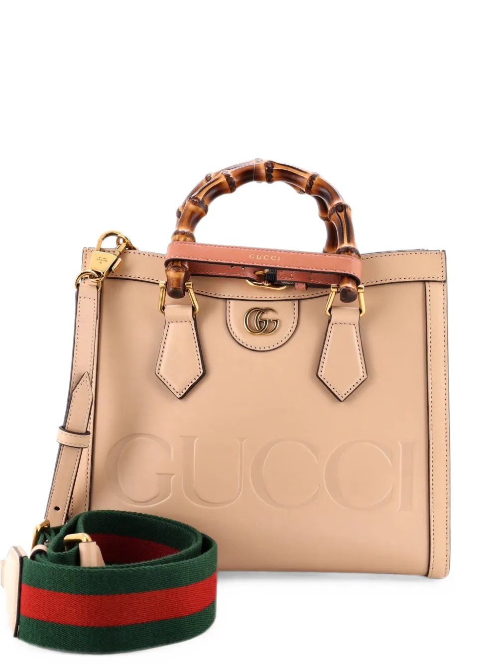 Diana NM Bamboo Handle Leather Small tote bag
