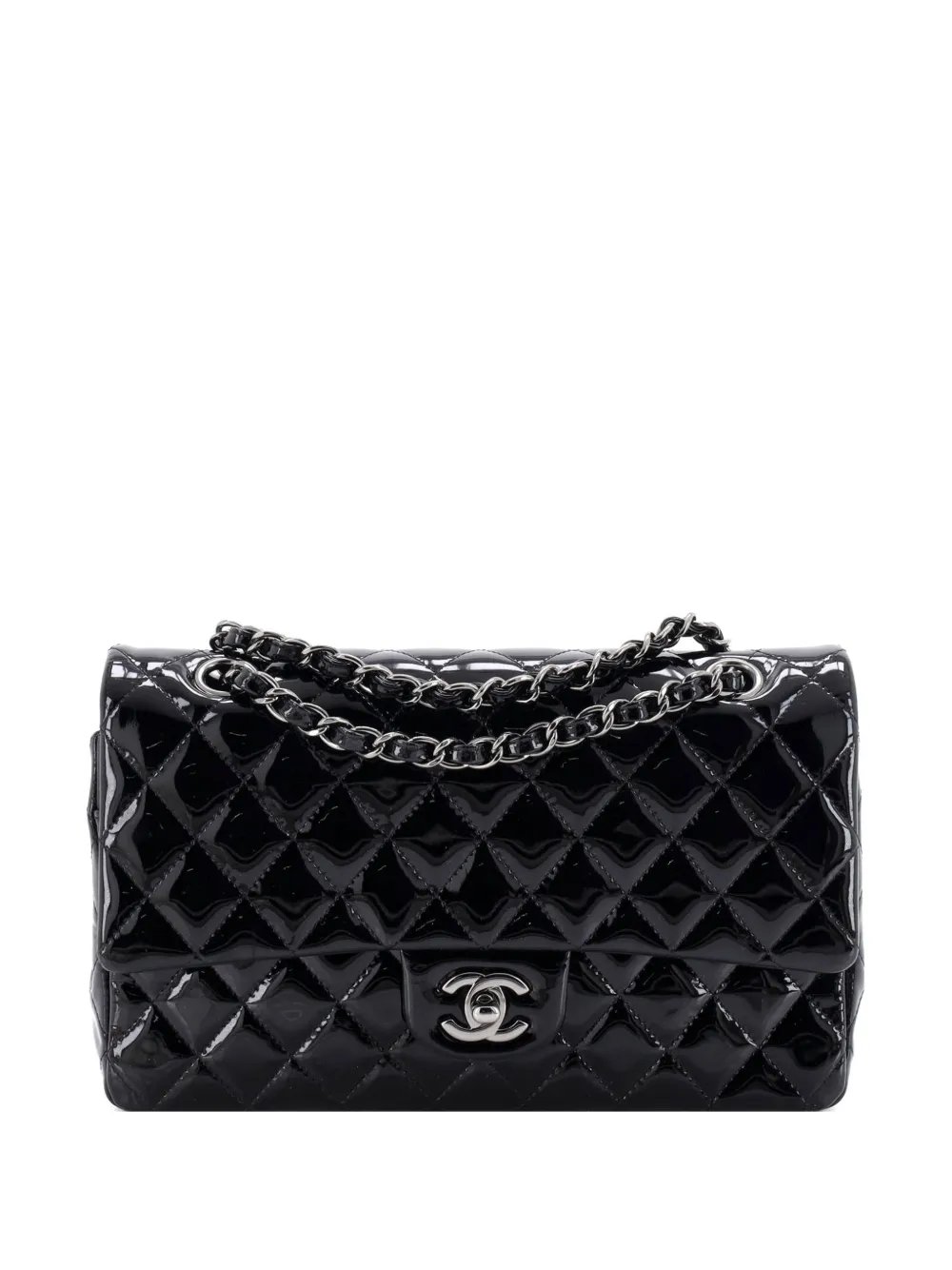 Classic Double Flap Bag Quilted Patent Medium shoulder bag