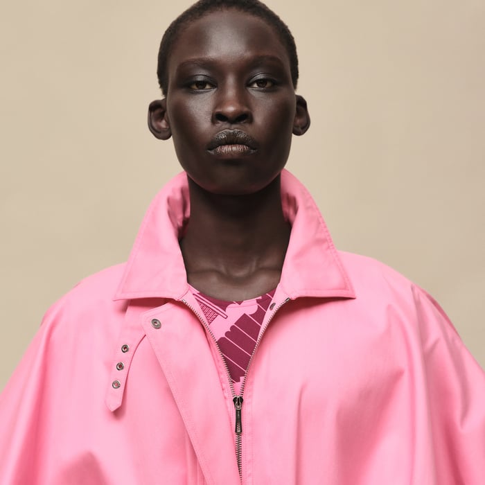 Rose Bonbon Cape Coat
