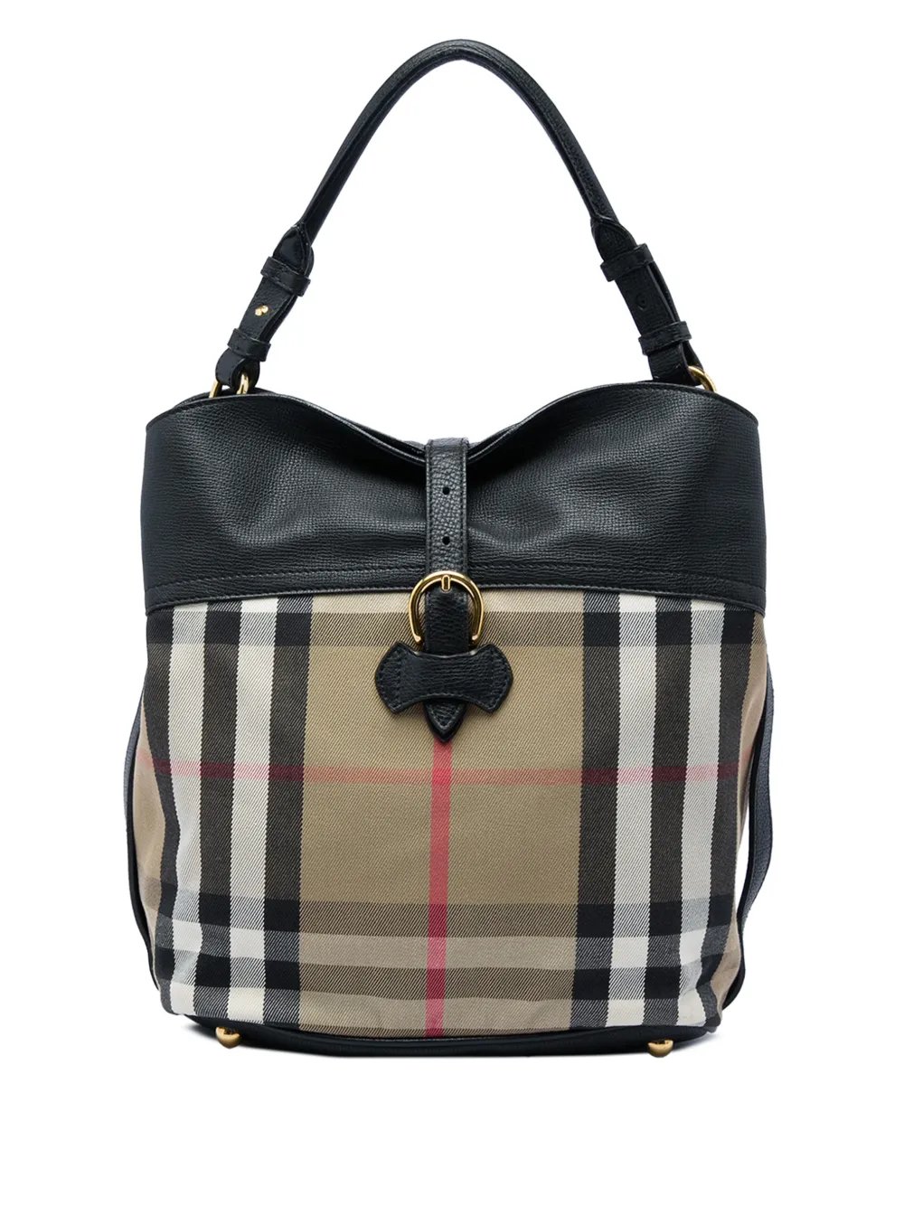 Burberry 2000-2017 Medium Mega Check Canvas and Leather Sycamore Hobo satchel