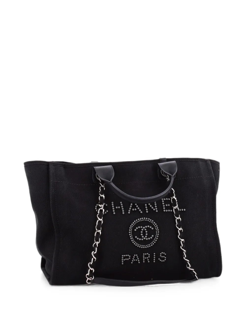 Deauville Pearl Embellished Canvas Medium tote bag