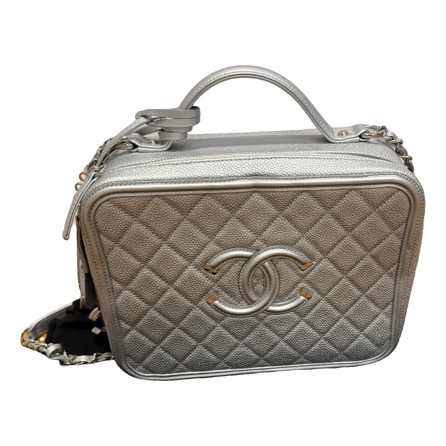Vanity leather handbag