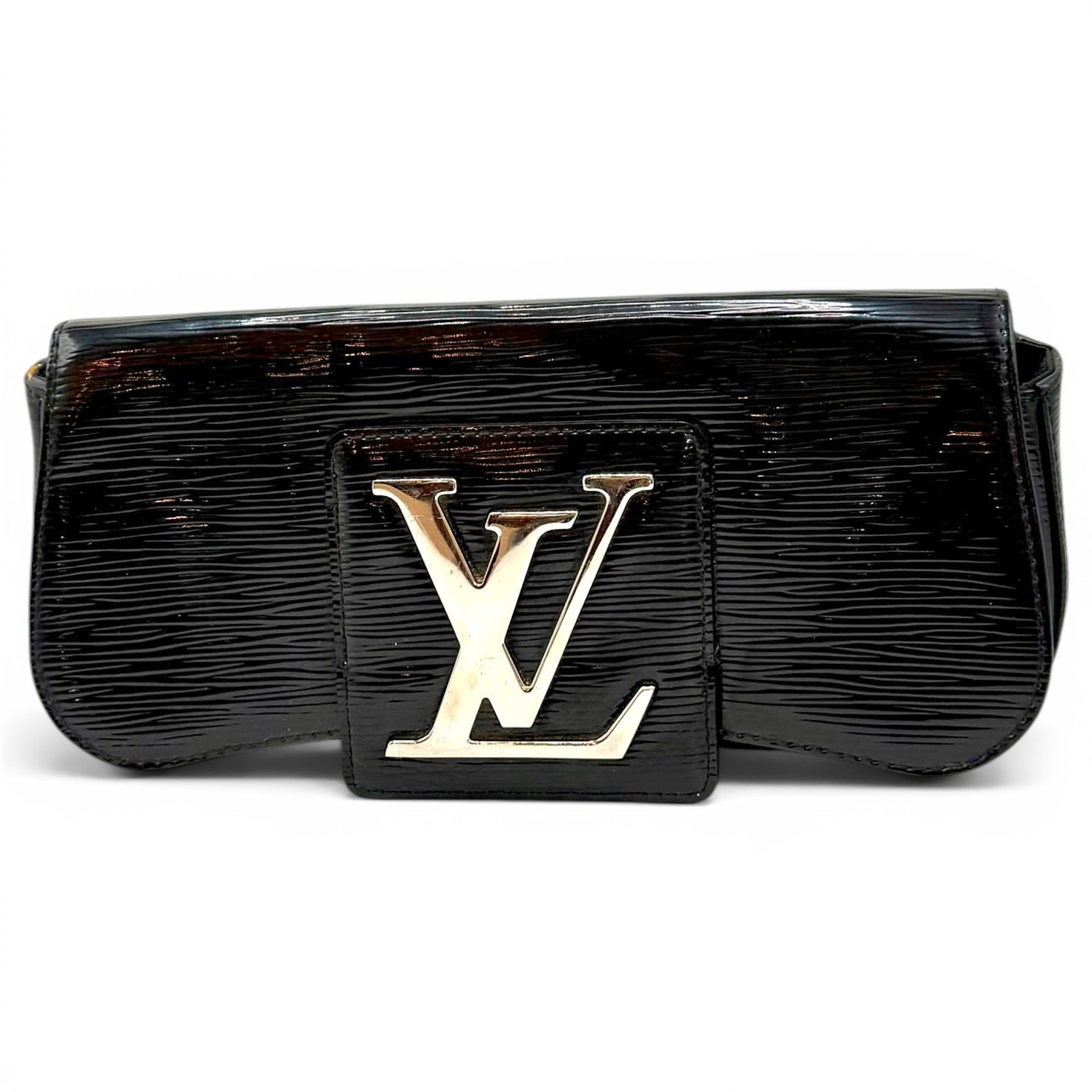 Leather clutch bag
