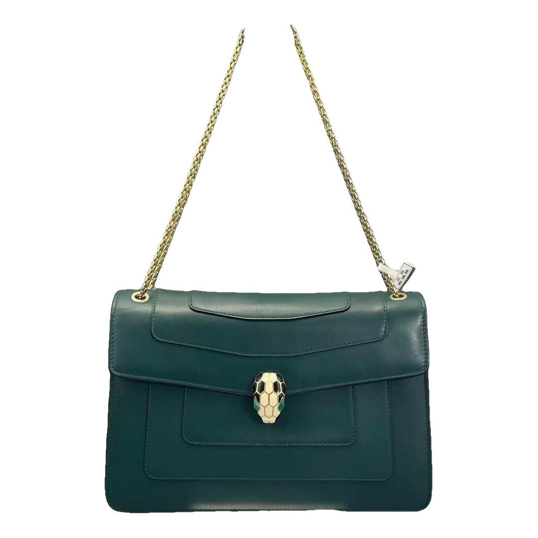 Serpenti leather handbag