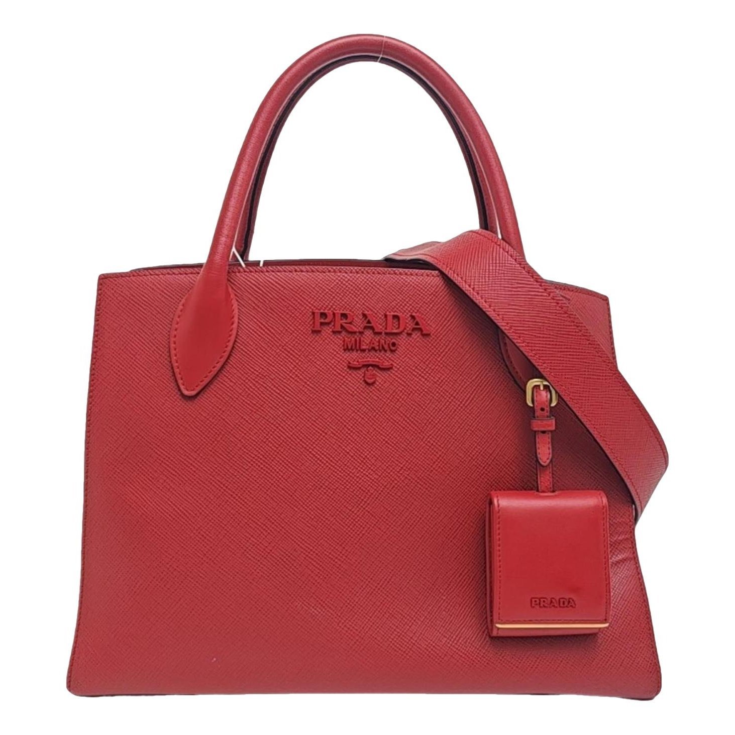 Monochrome leather handbag