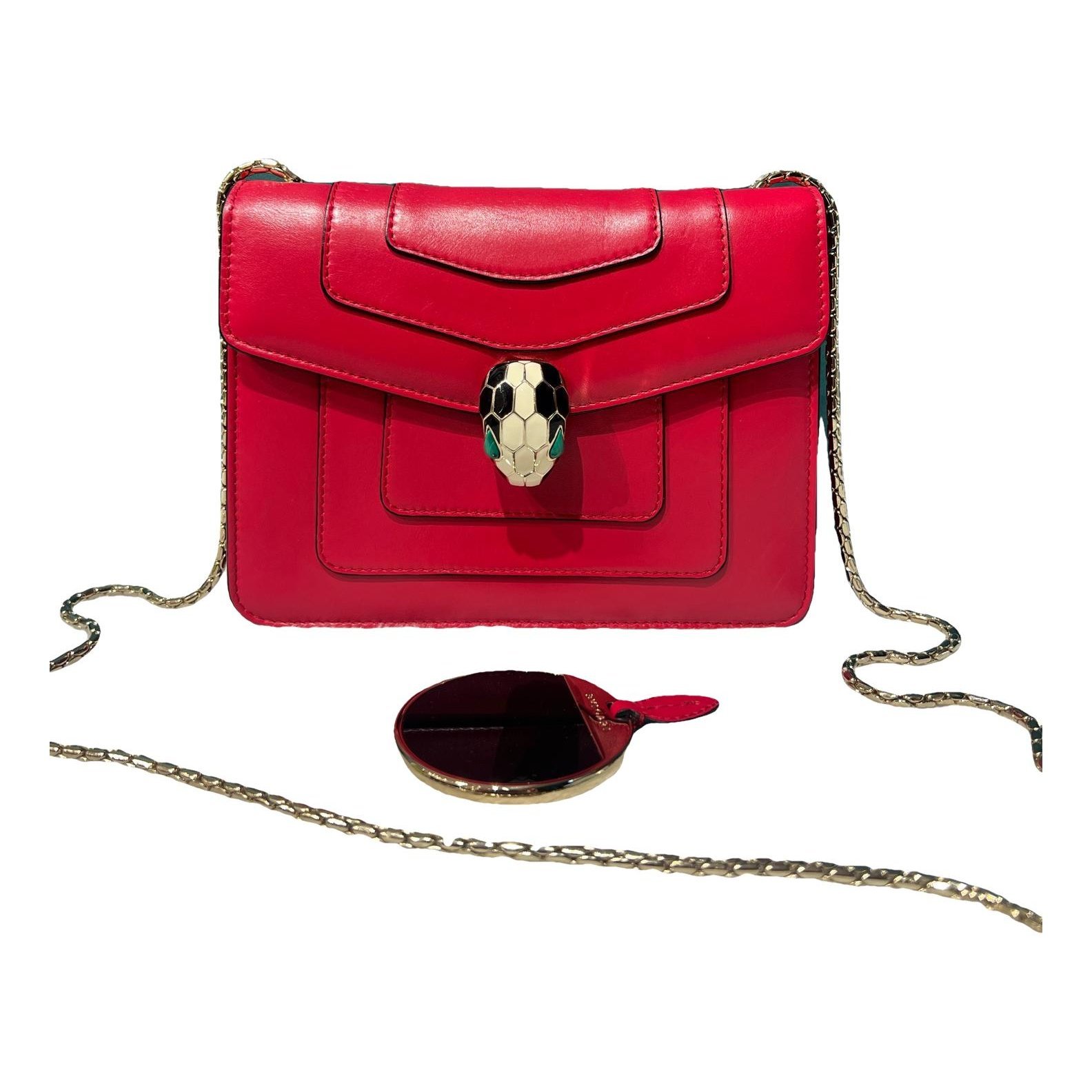 Serpenti leather handbag