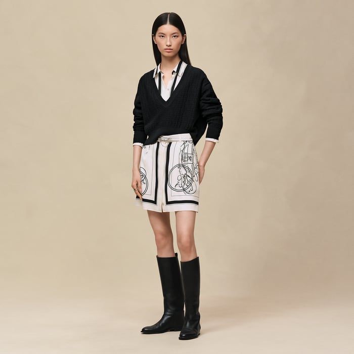 Noir "H Voyage" Long-sleeve Sweater