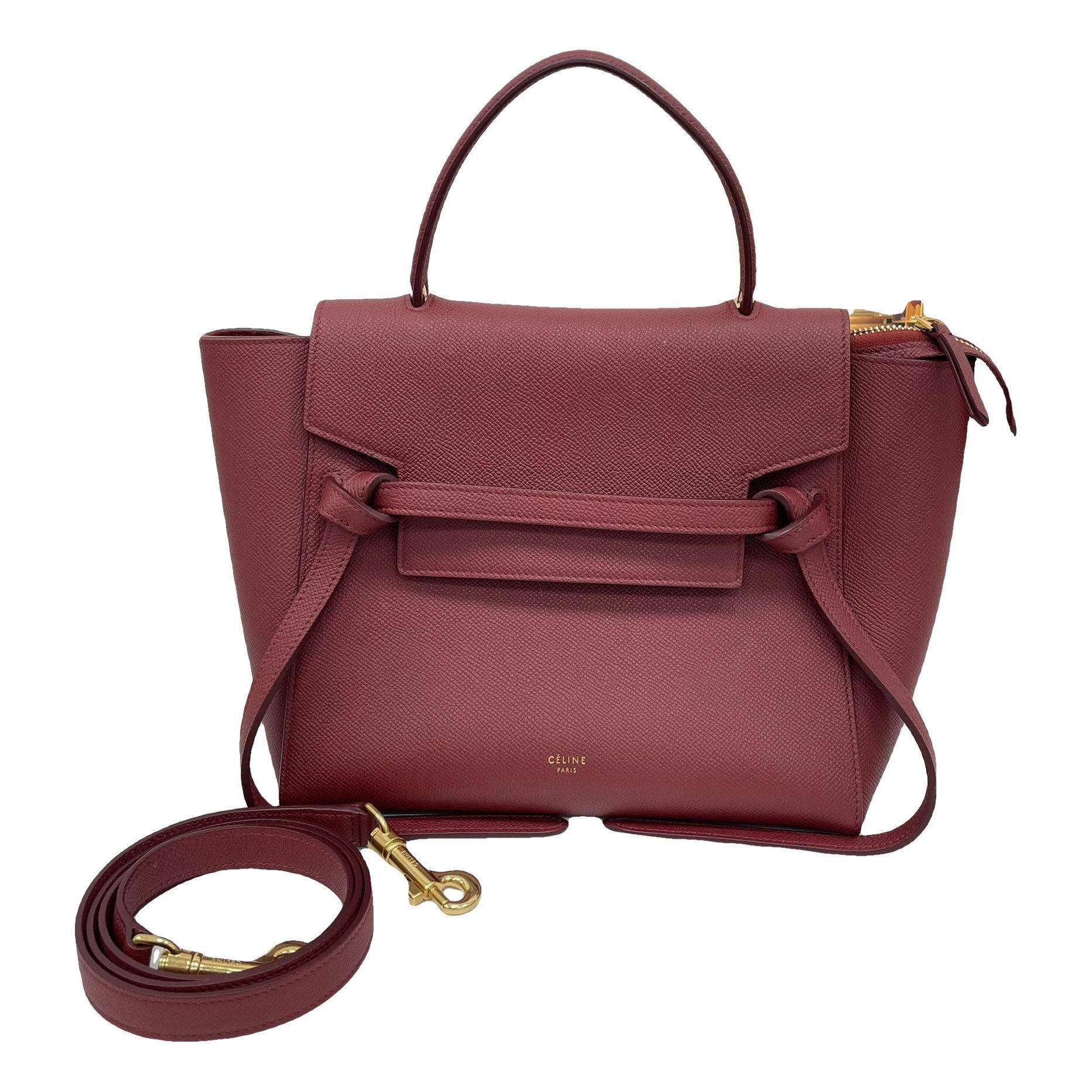 Belt leather handbag