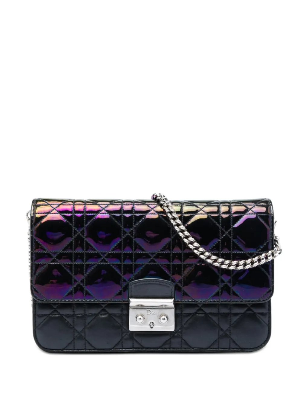 2015 Patent and Lambskin Cannage Miss Dior Promenade crossbody bag