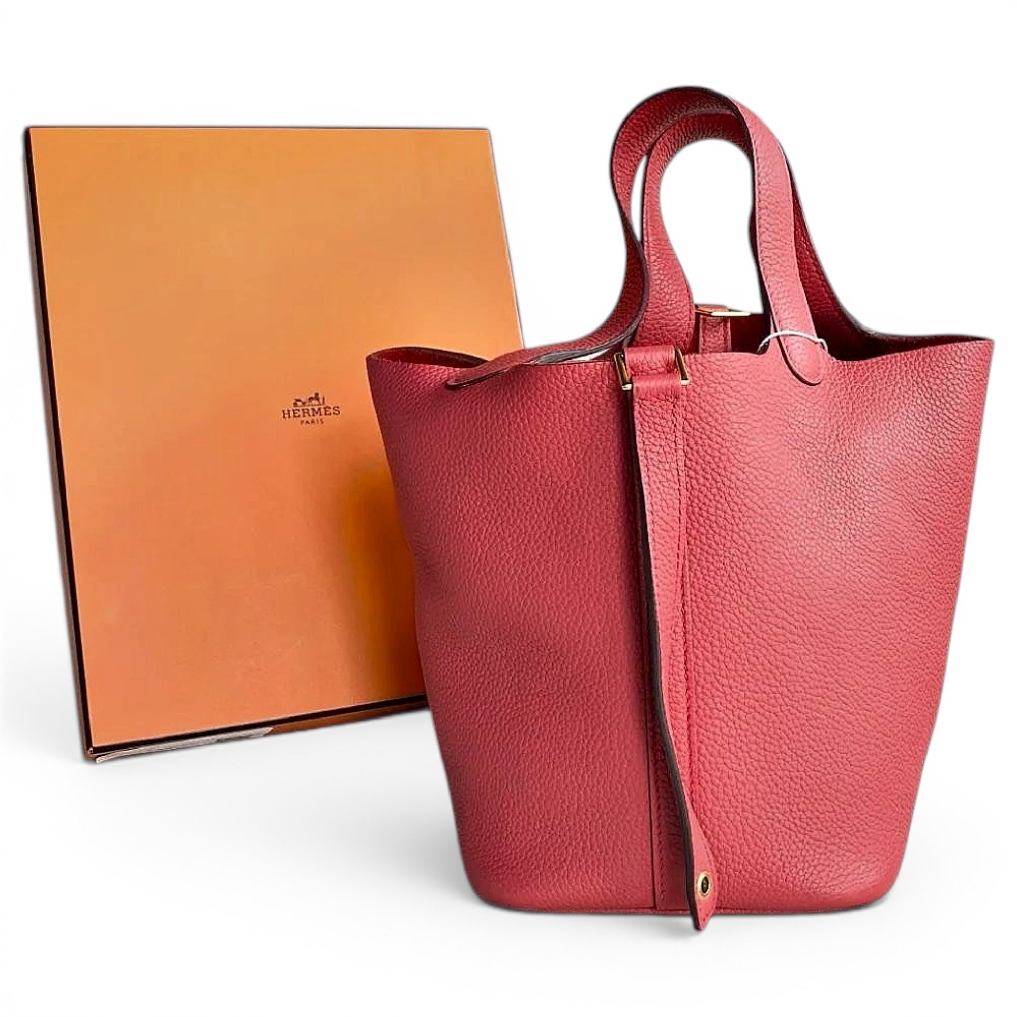 Picotin leather tote