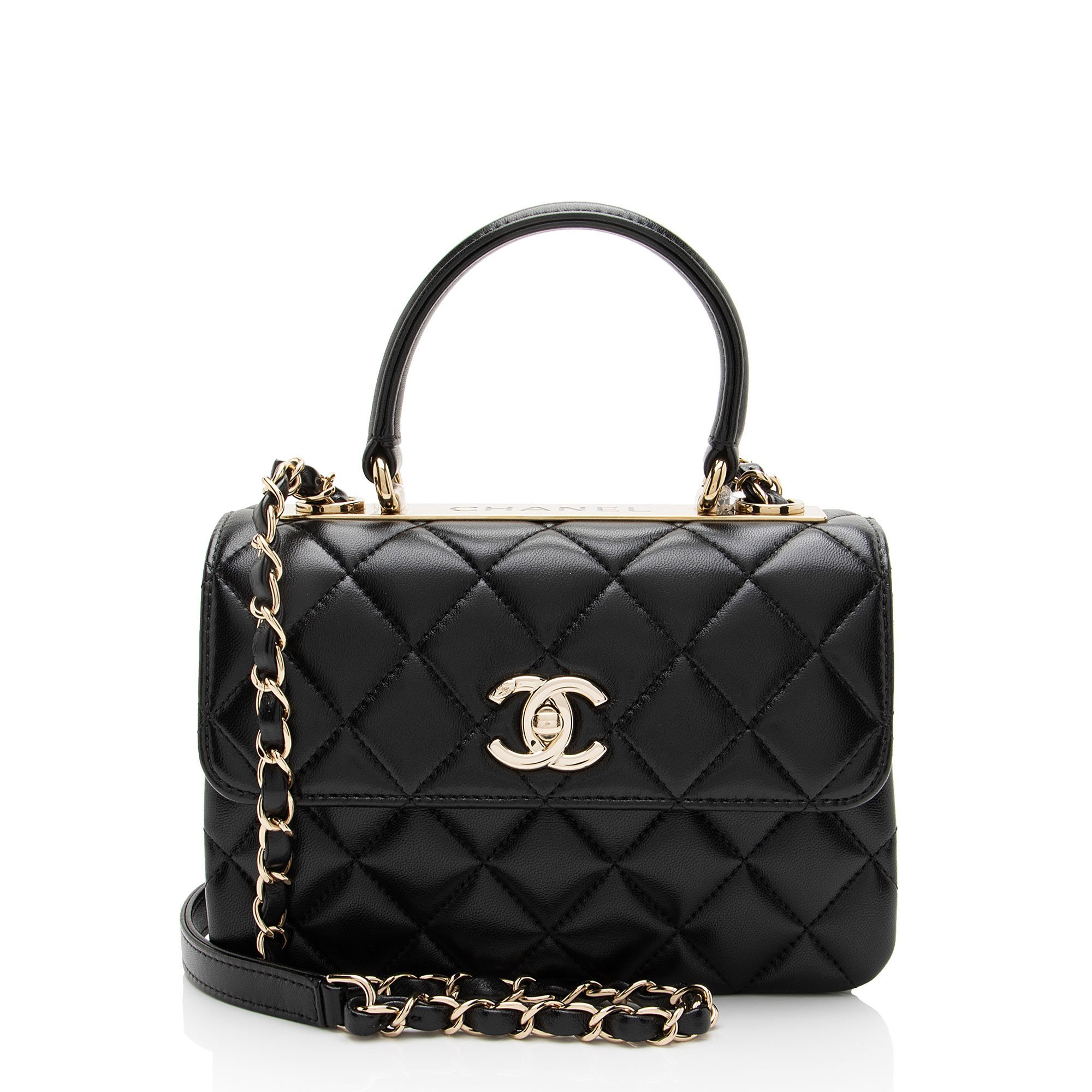 Trendy CC leather satchel
