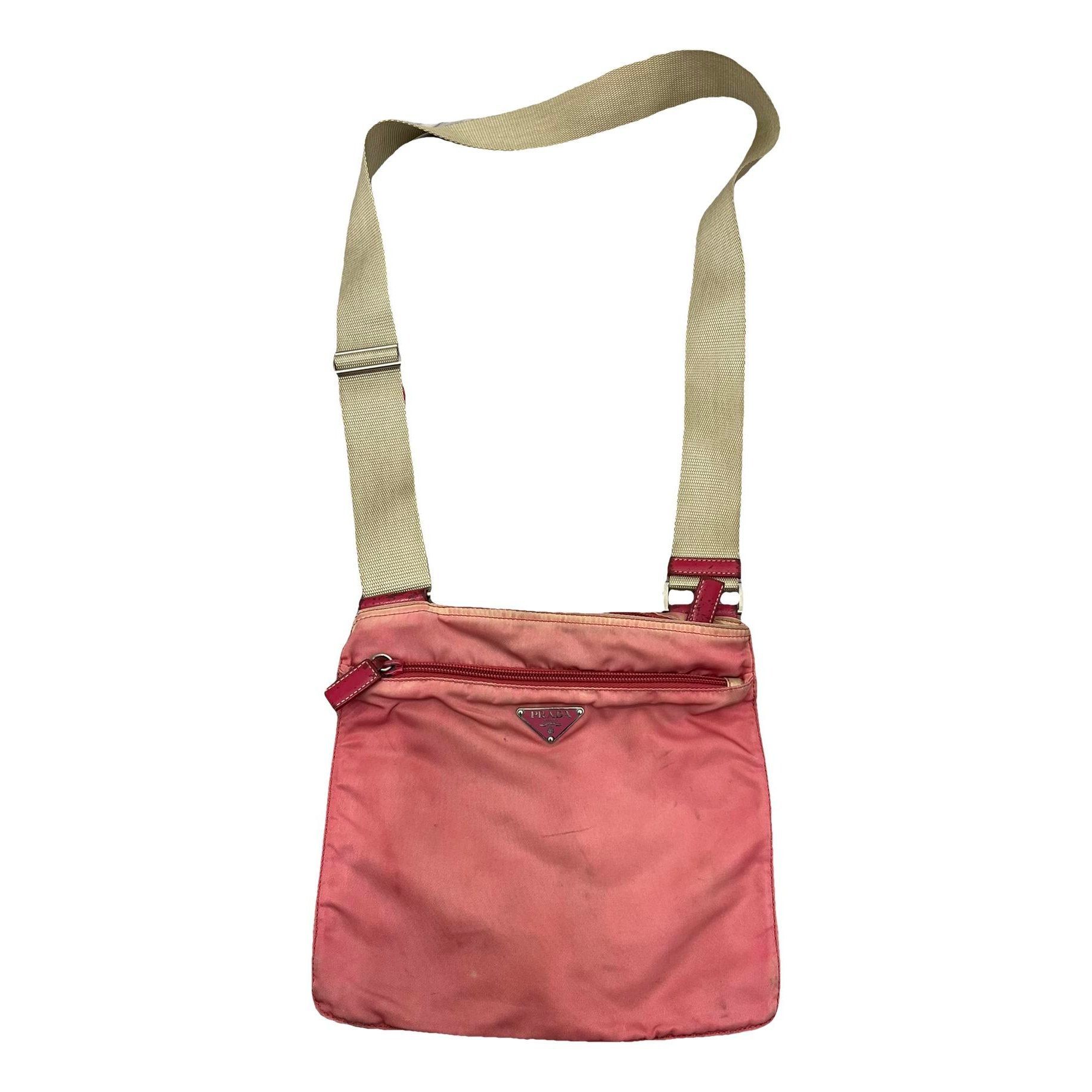 Re-Nylon cloth crossbody bag
