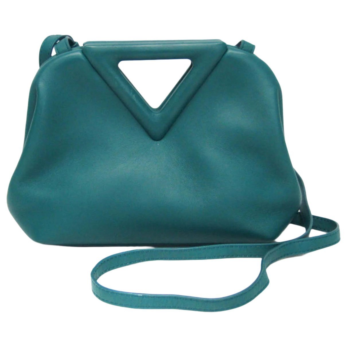 Point leather handbag