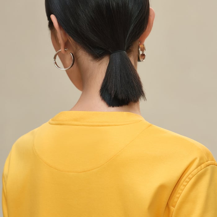 Jaune Mimosa Embroidered Pocket Flared Dress