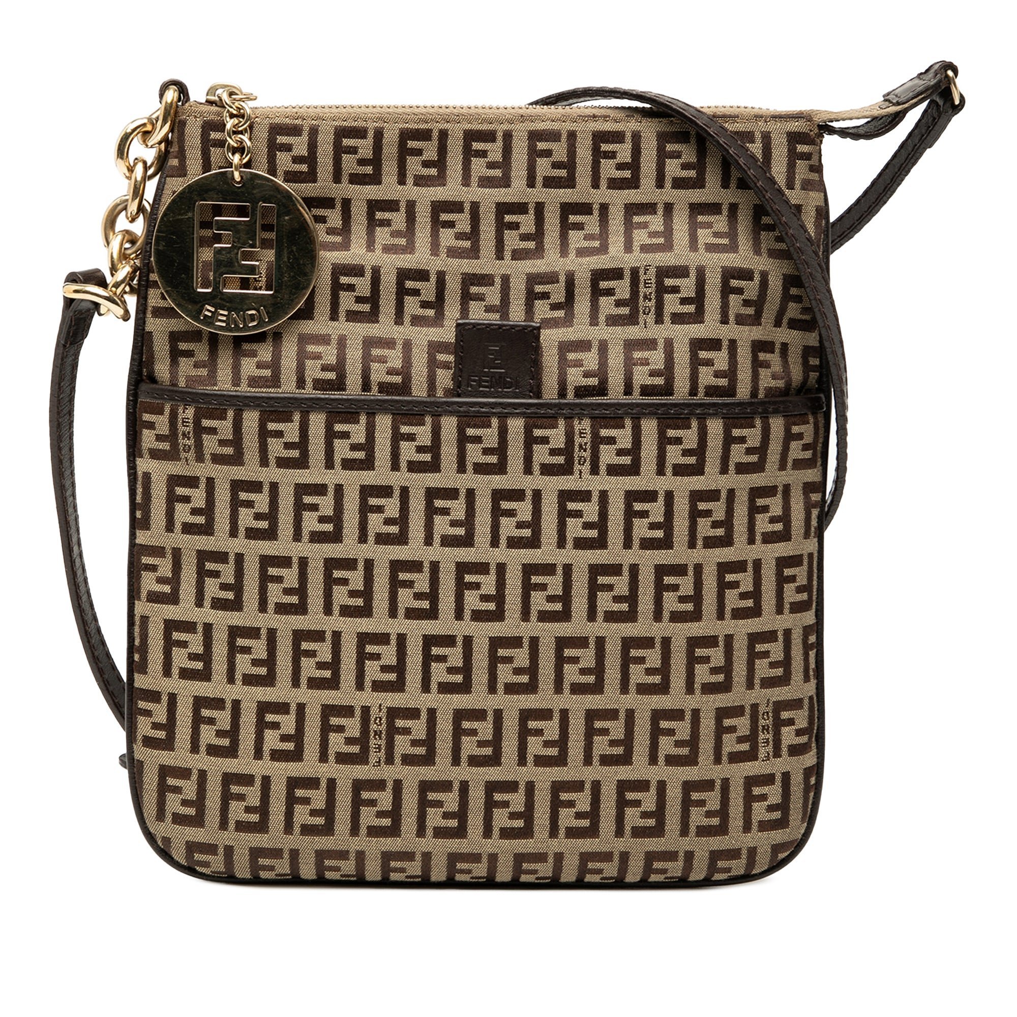 Pocket leather crossbody bag