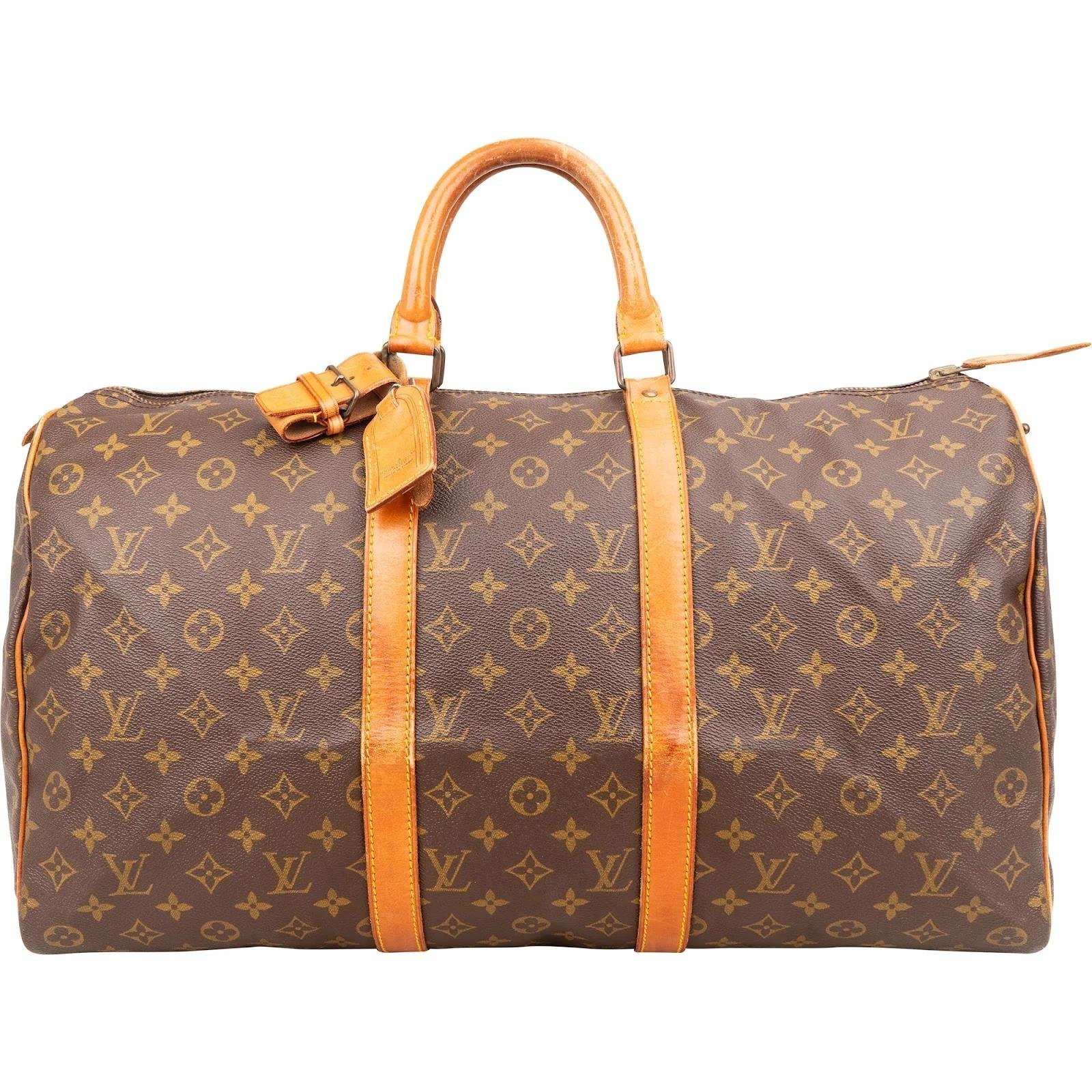 Keepall leather travel bag