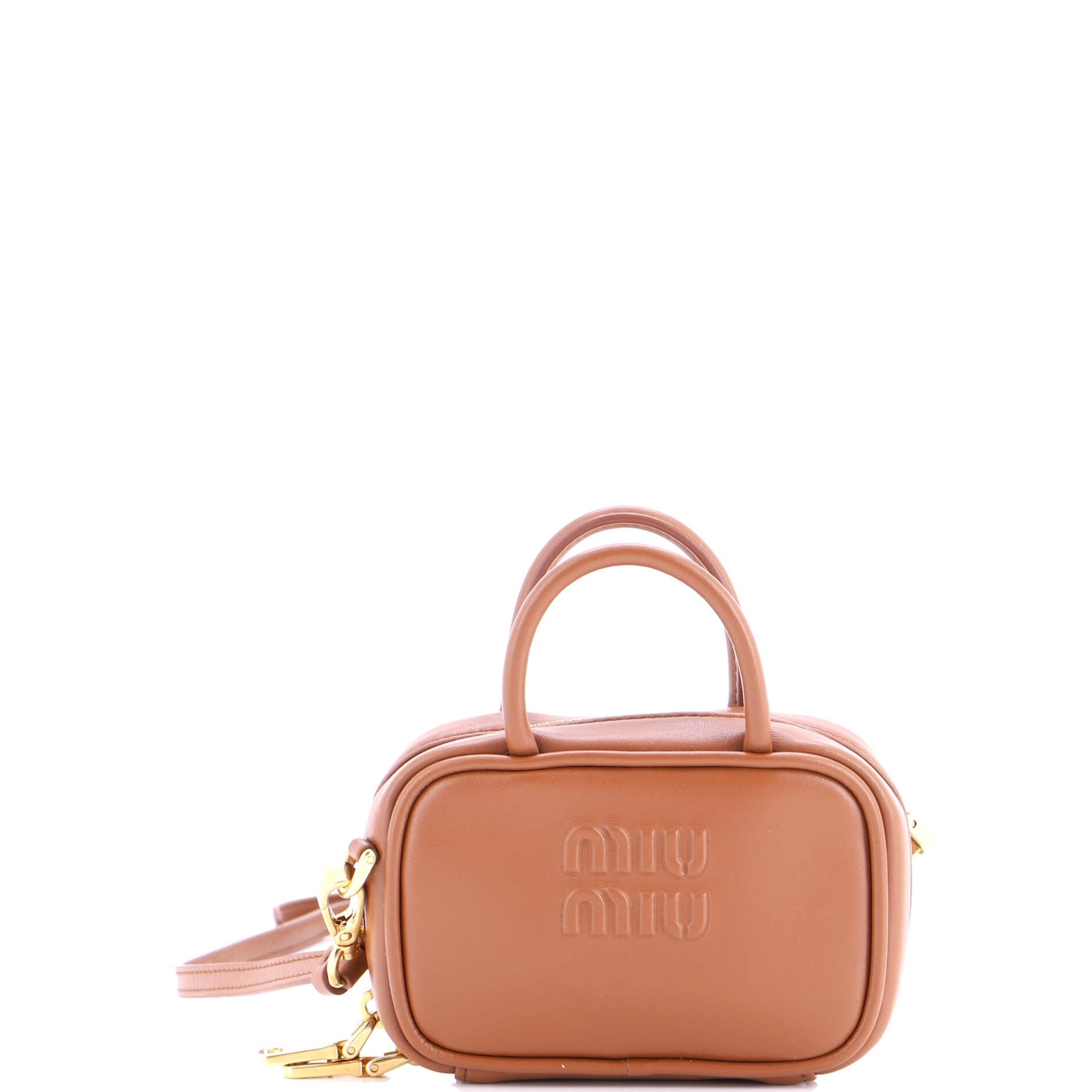Miu Miu Beau Top Handle Bag Leather Micro