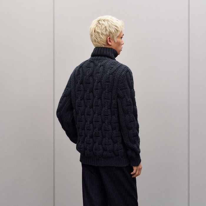 Marine "Chaine d'Ancre d'Hiver" Turtleneck Sweater