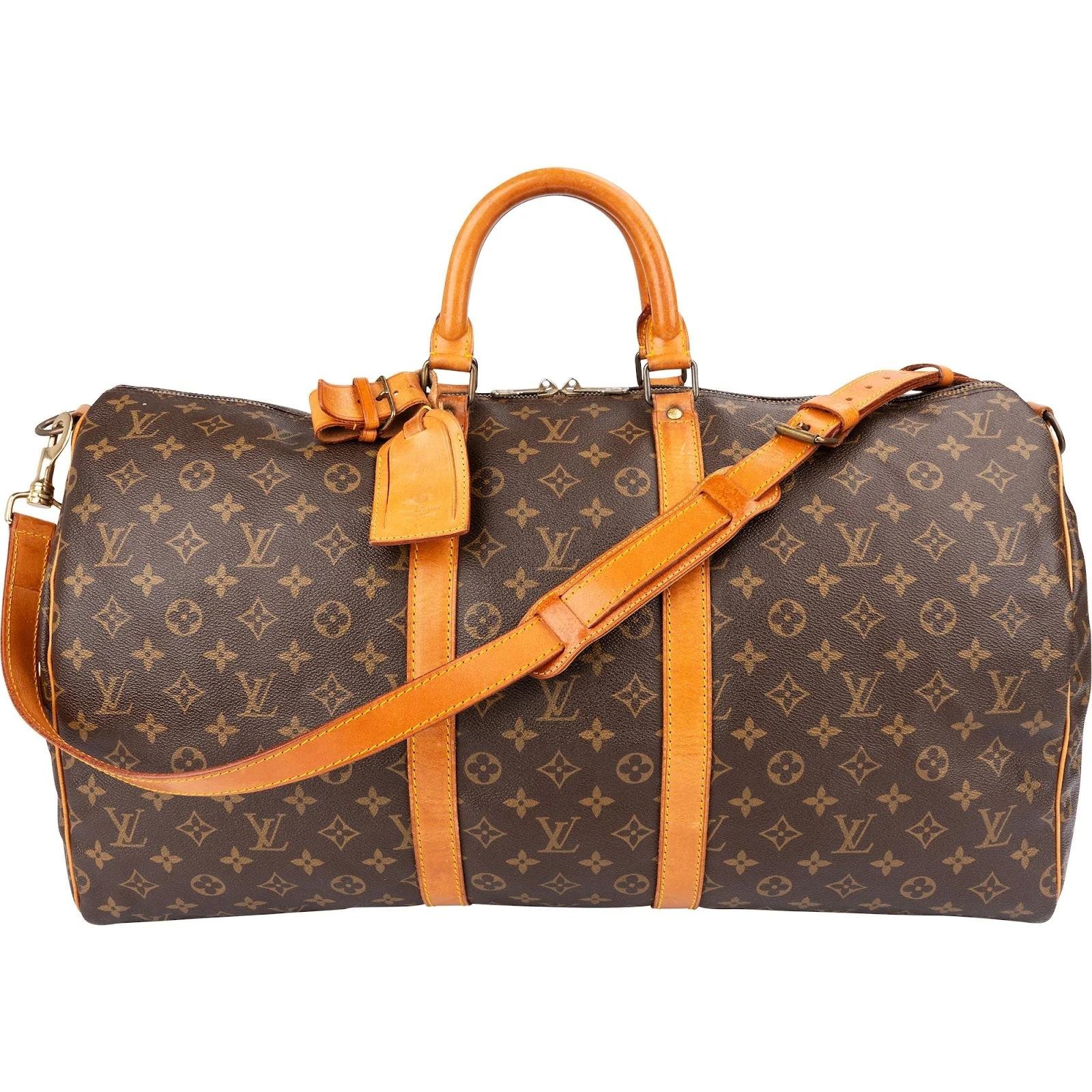 Keepall leather travel bag