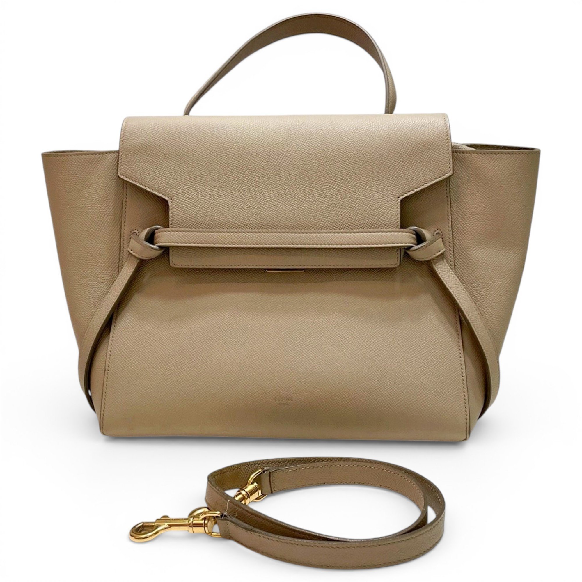 Belt leather handbag