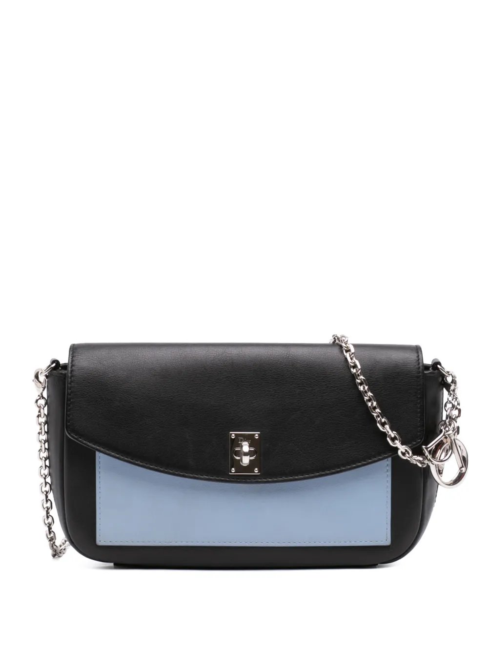 Dior 2014 Tricolor Leather Turn Lock Wallet on Chain crossbody bag