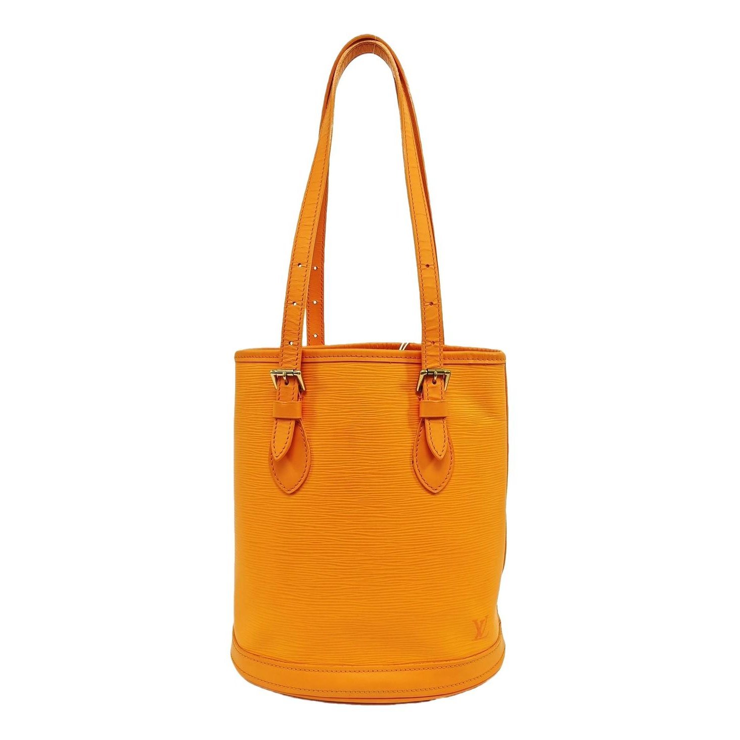 Bucket leather handbag