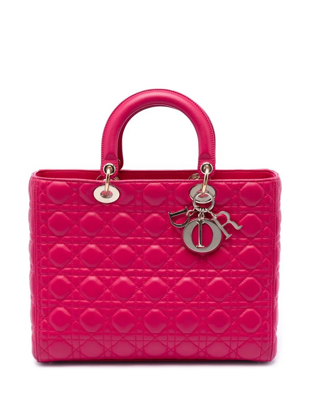 2013 Large Lambskin Cannage Lady Dior satchel