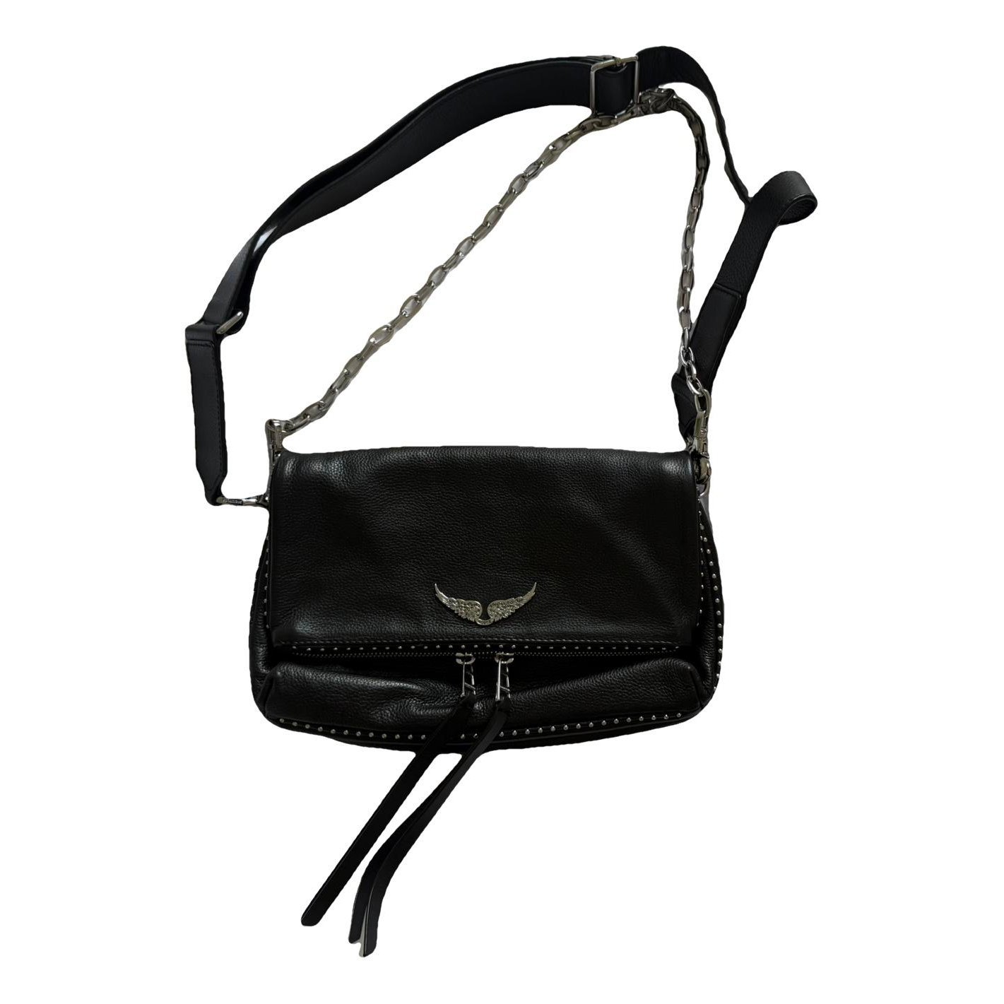 Leather clutch bag