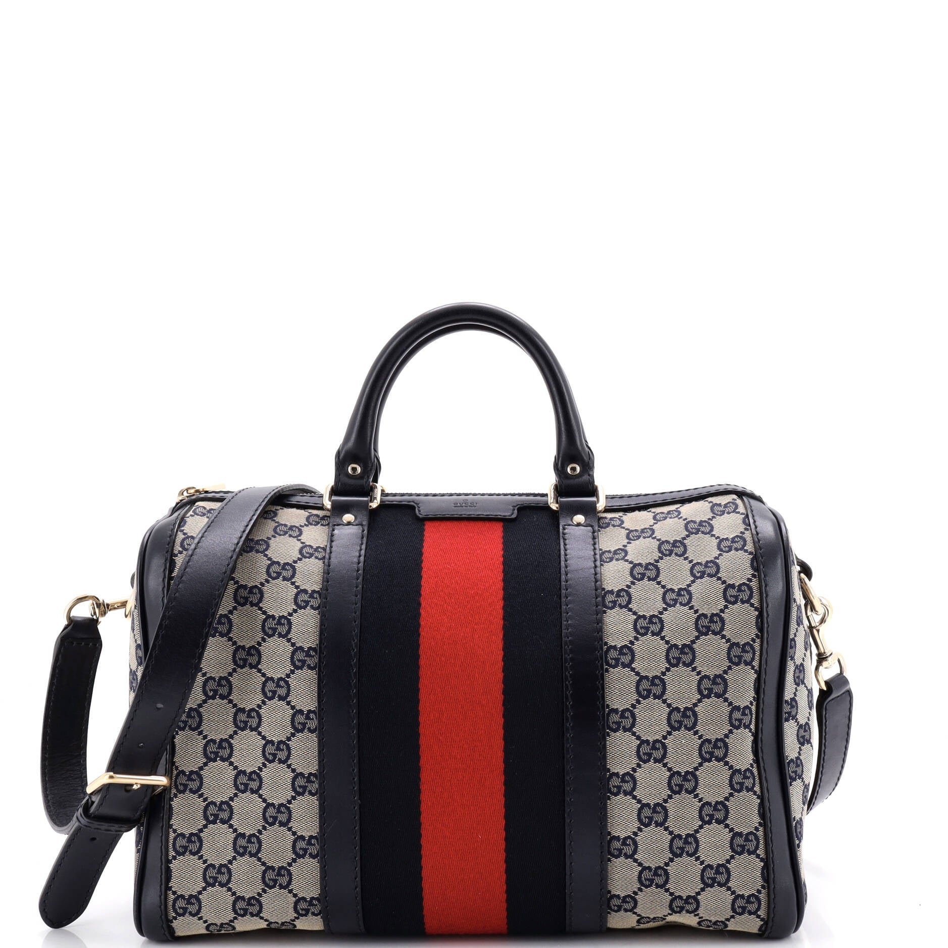 Vintage Web Boston Bag GG Canvas Medium