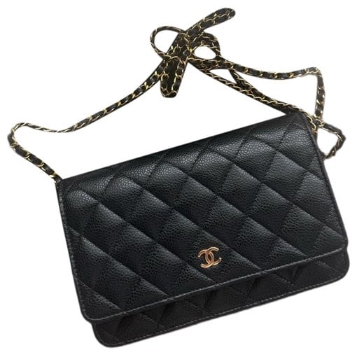 Wallet On Chain leather crossbody bag