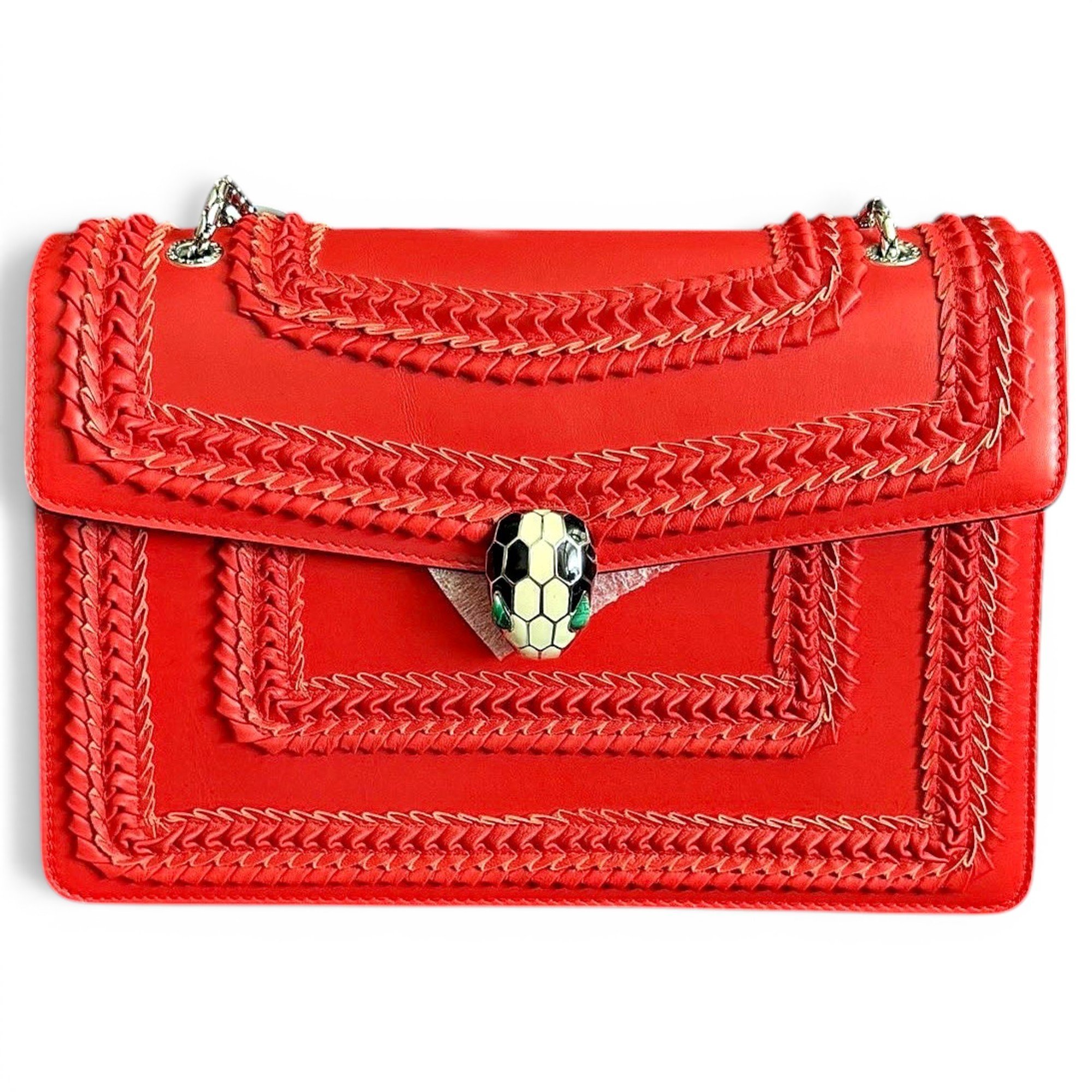 Serpenti leather handbag